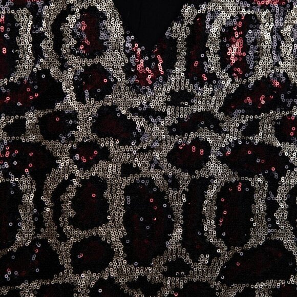 Buddy Love Aretha cheetah print sequin mini tunic dress-XS - Picture 2 of 4